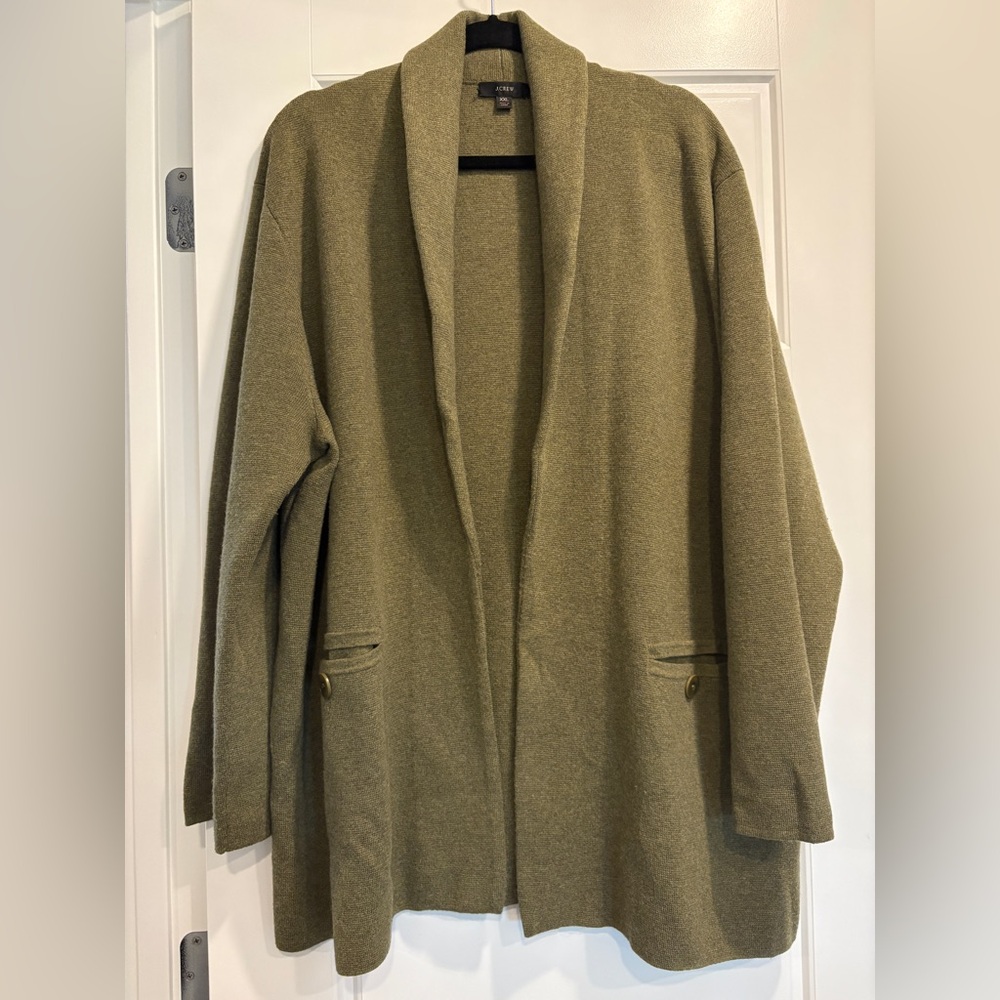J Crew Camille Sweater Blazer Womens XXL Merino Wool Blend Relaxed Oversized Fit